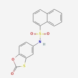 molecular formula C17H11NO4S2 B2828886 N-(2-oxo-1,3-benzoxathiol-5-yl)naphthalene-1-sulfonamide CAS No. 670259-60-6