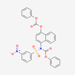 molecular formula C30H20N2O9S B2828894 苯基(3-硝基苯基)磺酰(4-((苯氧羰基)氧基)萘-1-基)氨基甲酸酯 CAS No. 448199-75-5