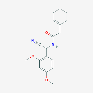 N-[Cyano-(2,4-dimethoxyphenyl)methyl]-2-(cyclohexen-1-yl)acetamide