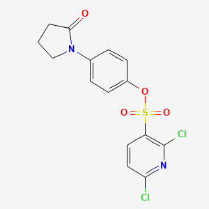 molecular formula C15H12Cl2N2O4S B2828910 4-(2-Oxopyrrolidin-1-yl)phenyl 2,6-dichloropyridine-3-sulfonate CAS No. 1259161-01-7