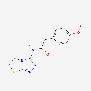 molecular formula C13H14N4O2S B2828914 N-(5,6-dihydrothiazolo[2,3-c][1,2,4]triazol-3-yl)-2-(4-methoxyphenyl)acetamide CAS No. 933006-56-5