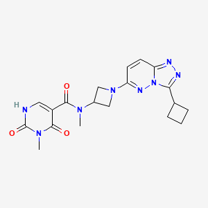 N-(1-{3-cyclobutyl-[1,2,4]triazolo[4,3-b]pyridazin-6-yl}azetidin-3-yl)-N,3-dimethyl-2,4-dioxo-1,2,3,4-tetrahydropyrimidine-5-carboxamide