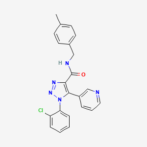 molecular formula C22H18ClN5O B2828928 1-(2-氯苯基)-N-(4-甲基苄基)-5-(吡啶-3-基)-1H-1,2,3-三唑-4-羧酰胺 CAS No. 1207016-74-7