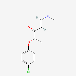 molecular formula C13H16ClNO2 B2828930 (E)-4-(4-氯苯氧基)-1-(二甲胺基)戊-1-烯-3-酮 CAS No. 1164506-63-1