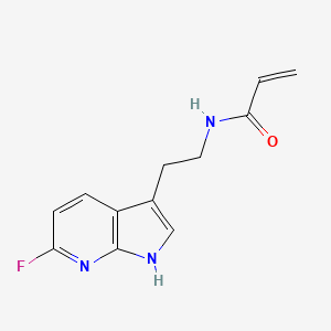 molecular formula C12H12FN3O B2828942 N-[2-(6-Fluoro-1H-pyrrolo[2,3-b]pyridin-3-yl)ethyl]prop-2-enamide CAS No. 2411270-62-5