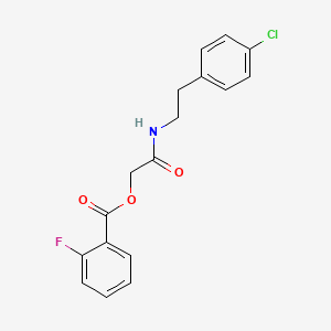 molecular formula C17H15ClFNO3 B2828948 [2-[2-(4-Chlorophenyl)ethylamino]-2-oxoethyl] 2-fluorobenzoate CAS No. 876528-48-2