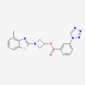 molecular formula C19H16N6O2S B2828958 1-(4-methylbenzo[d]thiazol-2-yl)azetidin-3-yl 3-(1H-tetrazol-1-yl)benzoate CAS No. 1396860-21-1