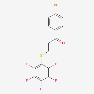 1-(4-Bromophenyl)-3-[(2,3,4,5,6-pentafluorophenyl)sulfanyl]-1-propanone