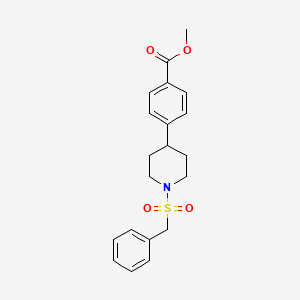 molecular formula C20H23NO4S B2828962 甲基 4-(1-(苄基磺酰)哌啶-4-基)苯甲酸酯 CAS No. 1421508-63-5
