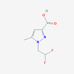 molecular formula C7H8F2N2O2 B2828969 1-(2,2-difluoroethyl)-5-methyl-1H-pyrazole-3-carboxylic acid CAS No. 943107-51-5