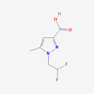 molecular formula C7H8F2N2O2 B2828969 1-(2,2-二氟乙基)-5-甲基-1H-吡唑-3-甲酸 CAS No. 943107-51-5