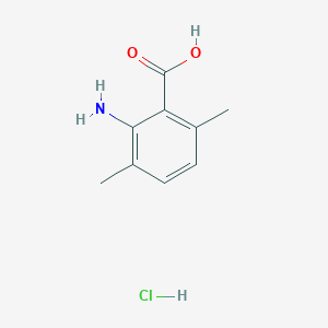 molecular formula C9H12ClNO2 B2828972 2-Amino-3,6-dimethylbenzoic acid;hydrochloride CAS No. 2490430-29-8