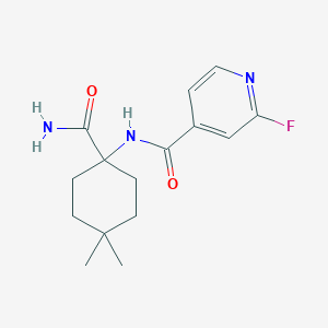 molecular formula C15H20FN3O2 B2828978 N-(1-carbamoyl-4,4-dimethylcyclohexyl)-2-fluoropyridine-4-carboxamide CAS No. 1427970-19-1