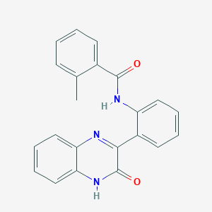 molecular formula C22H17N3O2 B2828987 2-methyl-N-[2-(3-oxo-4H-quinoxalin-2-yl)phenyl]benzamide CAS No. 887197-64-0