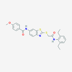 N-[2-({2-[(2,6-diethylphenyl)amino]-2-oxoethyl}sulfanyl)-1,3-benzothiazol-6-yl]-4-methoxybenzamide