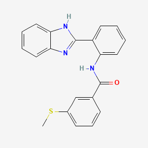 molecular formula C21H17N3OS B2828991 N-(2-(1H-benzo[d]imidazol-2-yl)phenyl)-3-(methylthio)benzamide CAS No. 896357-67-8