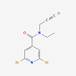 2,6-dibromo-N-ethyl-N-(prop-2-yn-1-yl)pyridine-4-carboxamide