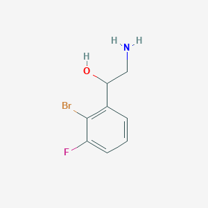 molecular formula C8H9BrFNO B2828993 2-Amino-1-(2-bromo-3-fluorophenyl)ethanol CAS No. 1510150-89-6