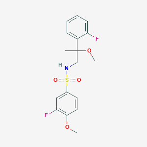 molecular formula C17H19F2NO4S B2828994 3-fluoro-N-(2-(2-fluorophenyl)-2-methoxypropyl)-4-methoxybenzenesulfonamide CAS No. 1796951-04-6