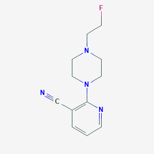 molecular formula C12H15FN4 B2829006 2-(4-(2-Fluoroethyl)piperazin-1-yl)nicotinonitrile CAS No. 2034604-45-8