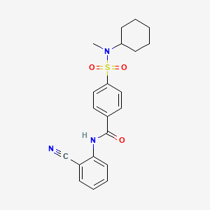 molecular formula C21H23N3O3S B2829012 N-(2-cyanophenyl)-4-(N-cyclohexyl-N-methylsulfamoyl)benzamide CAS No. 683766-06-5