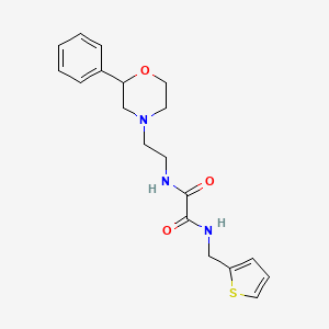 molecular formula C19H23N3O3S B2829017 N1-(2-(2-苯基吗啉基)乙基)-N2-(噻吩-2-基甲基)草酰胺 CAS No. 954003-75-9