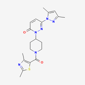 6-(3,5-Dimethylpyrazol-1-yl)-2-[1-(2,4-dimethyl-1,3-thiazole-5-carbonyl)piperidin-4-yl]pyridazin-3-one