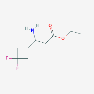 molecular formula C9H15F2NO2 B2829026 Ethyl 3-amino-3-(3,3-difluorocyclobutyl)propanoate CAS No. 2305255-57-4