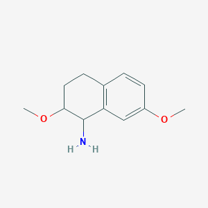molecular formula C12H17NO2 B2829033 2,7-dimethoxy-1,2,3,4-tetrahydronaphthalen-1-amine, Mixture of diastereomers CAS No. 1504693-51-9