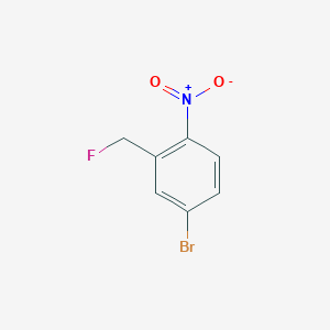 molecular formula C7H5BrFNO2 B2829035 4-Bromo-2-(fluoromethyl)-1-nitrobenzene CAS No. 2244083-48-3