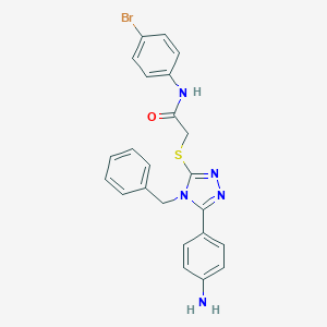 molecular formula C23H20BrN5OS B282904 2-{[5-(4-aminophenyl)-4-benzyl-4H-1,2,4-triazol-3-yl]sulfanyl}-N-(4-bromophenyl)acetamide 