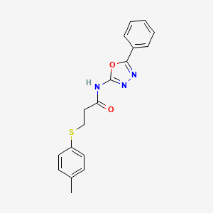 N-(5-phenyl-1,3,4-oxadiazol-2-yl)-3-(p-tolylthio)propanamide