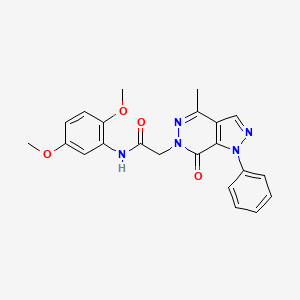molecular formula C22H21N5O4 B2829053 N-(2,5-dimethoxyphenyl)-2-(4-methyl-7-oxo-1-phenyl-1H-pyrazolo[3,4-d]pyridazin-6(7H)-yl)acetamide CAS No. 941972-66-3