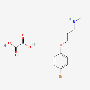 molecular formula C12H16BrNO5 B2829058 [3-(4-溴苯氧基)丙基]甲胺 草酸盐 CAS No. 1185414-45-2