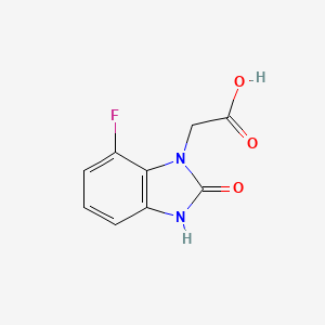 molecular formula C9H7FN2O3 B2829059 2-(7-Fluoro-2-oxo-2,3-dihydrobenzo[d]imidazol-1-yl)acetic acid CAS No. 1514726-22-7