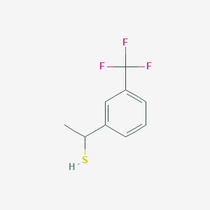 molecular formula C9H9F3S B2829064 1-[3-(Trifluoromethyl)phenyl]ethane-1-thiol CAS No. 1038981-74-6