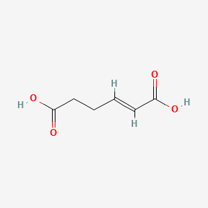 molecular formula C6H8O4 B2829066 trans-2-Hexenedioic acid CAS No. 2583-24-6; 4436-74-2; 4440-68-0