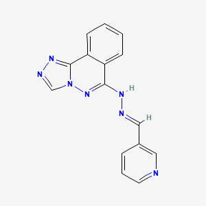 molecular formula C15H11N7 B2829078 (E)-6-(2-(pyridin-3-ylmethylene)hydrazinyl)-[1,2,4]triazolo[3,4-a]phthalazine CAS No. 500269-75-0
