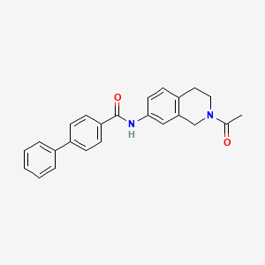 molecular formula C24H22N2O2 B2829079 N-(2-乙酰-1,2,3,4-四氢异喹啉-7-基)-[1,1'-联苯]-4-甲酰胺 CAS No. 955636-13-2