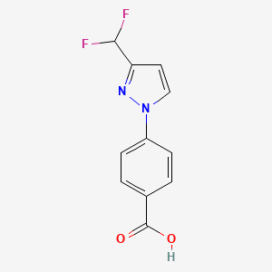 molecular formula C11H8F2N2O2 B2829082 4-[3-(Difluoromethyl)pyrazol-1-yl]benzoic acid CAS No. 2248356-22-9