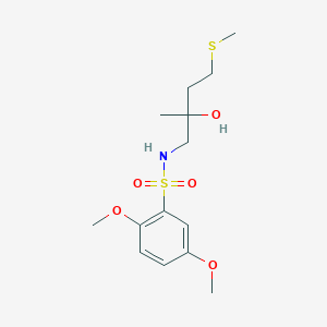 molecular formula C14H23NO5S2 B2829086 N-(2-hydroxy-2-methyl-4-(methylthio)butyl)-2,5-dimethoxybenzenesulfonamide CAS No. 1396752-05-8