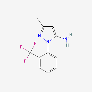 molecular formula C11H10F3N3 B2829092 3-Methyl-1-(2-(trifluoromethyl)phenyl)-1H-pyrazol-5-amine CAS No. 380238-10-8