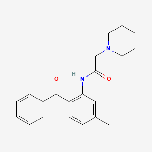 N-(2-benzoyl-5-methylphenyl)-2-(piperidin-1-yl)acetamide
