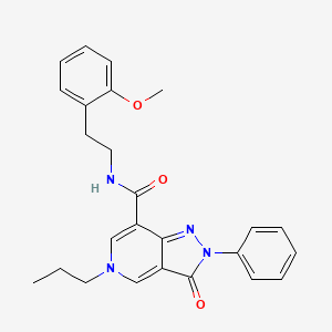 molecular formula C25H26N4O3 B2829127 N-(2-甲氧基苯乙基)-3-酮-2-苯基-5-丙基-3,5-二氢-2H-吡唑并[4,3-c]吡啶-7-甲酰胺 CAS No. 921514-45-6