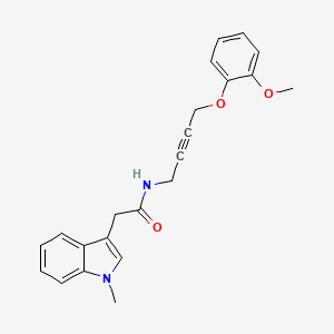molecular formula C22H22N2O3 B2829132 N-(4-(2-methoxyphenoxy)but-2-yn-1-yl)-2-(1-methyl-1H-indol-3-yl)acetamide CAS No. 1426314-81-9