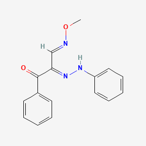 molecular formula C16H15N3O2 B2829133 3-酮-3-苯基-2-(2-苯基肼基)丙醛 O-甲氧基肟 CAS No. 338758-95-5