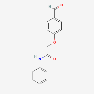 molecular formula C15H13NO3 B2829134 2-(4-formylphenoxy)-N-phenylacetamide CAS No. 17172-54-2