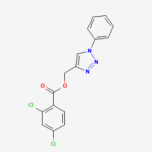 molecular formula C16H11Cl2N3O2 B2829135 (1-phenyl-1H-1,2,3-triazol-4-yl)methyl 2,4-dichlorobenzenecarboxylate CAS No. 141581-65-9