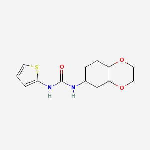 molecular formula C13H18N2O3S B2829136 1-(Octahydrobenzo[b][1,4]dioxin-6-yl)-3-(thiophen-2-yl)urea CAS No. 1902894-88-5