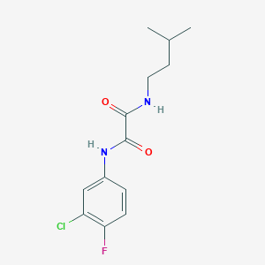 N1-(3-chloro-4-fluorophenyl)-N2-isopentyloxalamide